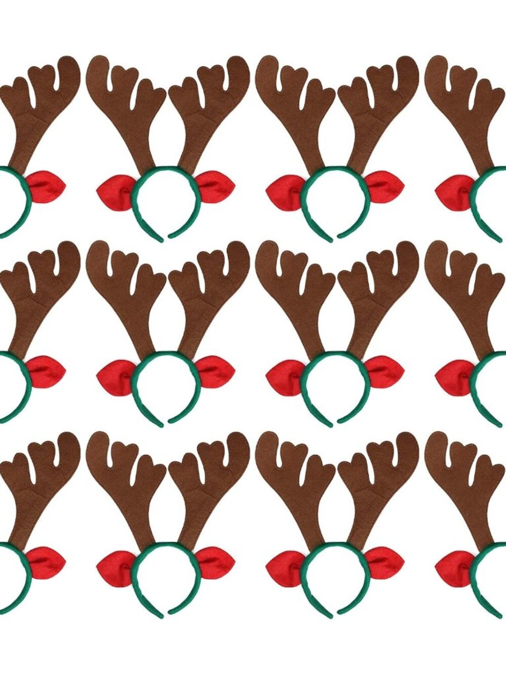12Pcs Christmas Reindeer Antlers Headband Deer Antler Headbands for Christmas Ho